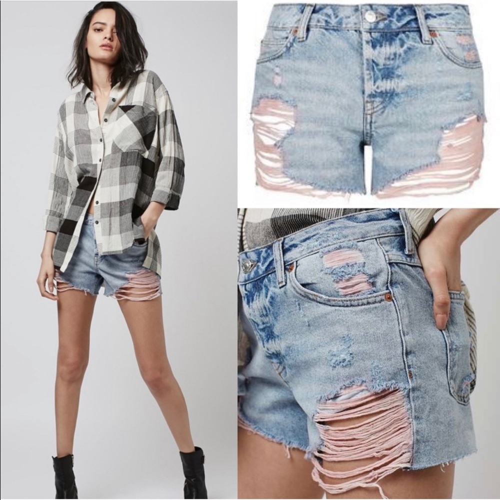Top shop Ashley High Rise Jean Shorts US 2 - NWOT